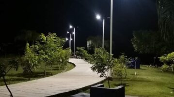 San Antonio Tlayacapan boardwalk gets new lighting