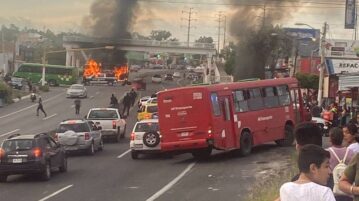 Violent clashes between authorities and alleged criminals cause havoc in Guadalajara