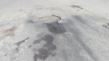Potholes return at the entrance of Jocotepec