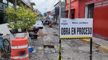 Colón Street patched between Hidalgo and Independencia Streets