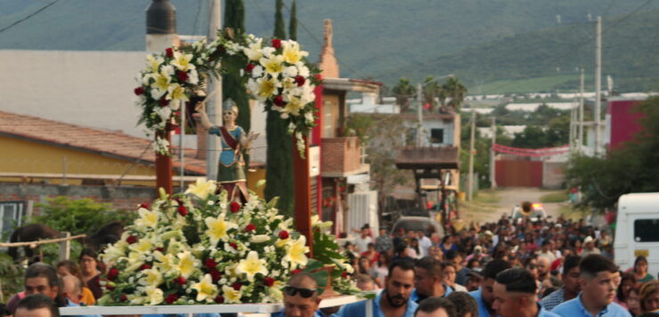 St. Michael walks the streets of La Loma in Jocotepec