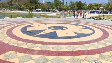 The dancing fountain on the Chapala malecon revived