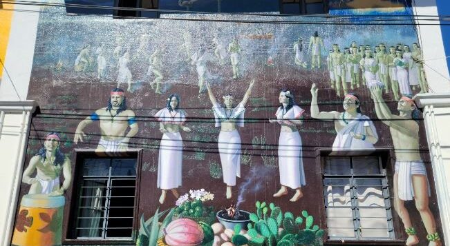 One of Ajijic’s most iconic murals, on the corner of the town offices at Colon and Hidalgo