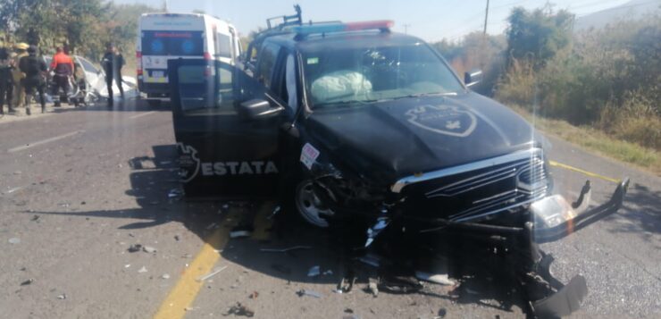 State patrol car collides with private vehicle Collision occurred in municipality of Jocotepec