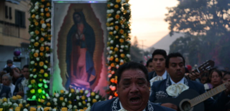 Crowd accompanies the Virgin of Guadalupe in San Juan Cosalá Numbers up from previous years