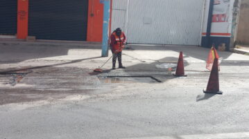 Potholes repaired on Miguel Arana Street in Jocotepec