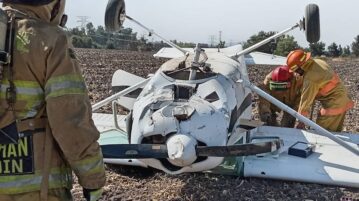 Small plane crashes on emergency landing