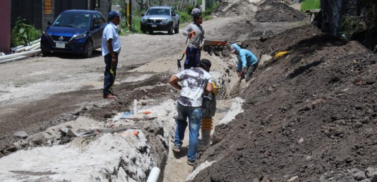 Drainage work is being carried out in El Chante