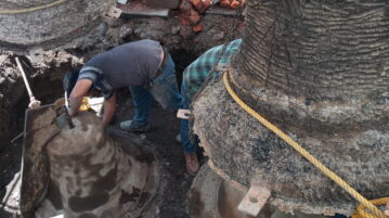 Jocotepec parish has 3 new bells, recast by hand at the church