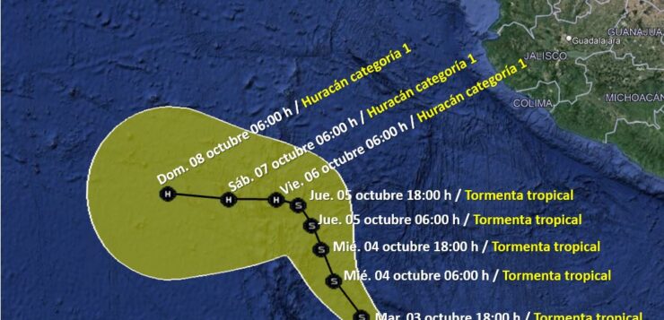 Rains are expected in Jalisco from tropical storm 'Lidia'