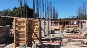 San Nicolás de Ibarra school rebuild is currently 30% complete