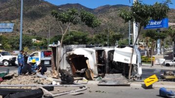 Another heavy truck overturns at the Walmart intersection