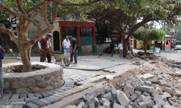 Plazoleta de la Amistad renovation 50% complete