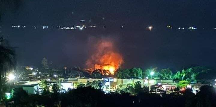 Tule marshes ablaze in San Antonio Tlayacapan