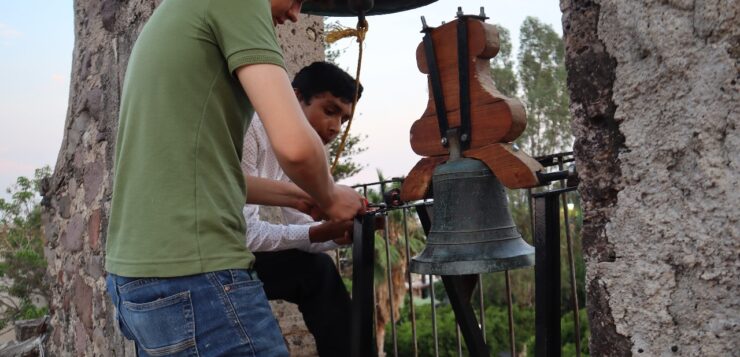 140-year-old bell returns to the little chapel