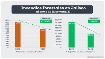 Jalisco wildfire impact halved this season compared to last year