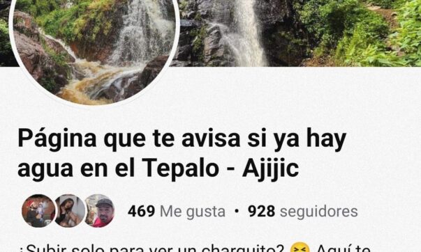 Facebook page tracks water in Tepalo arroyo and waterfalls