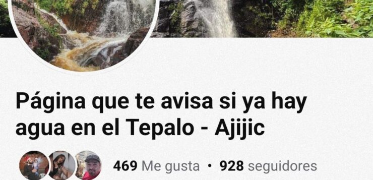 Facebook page tracks water in Tepalo arroyo and waterfalls