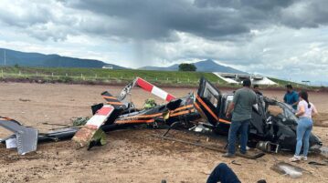 Helicopter crashes, crew lives to tell the tale