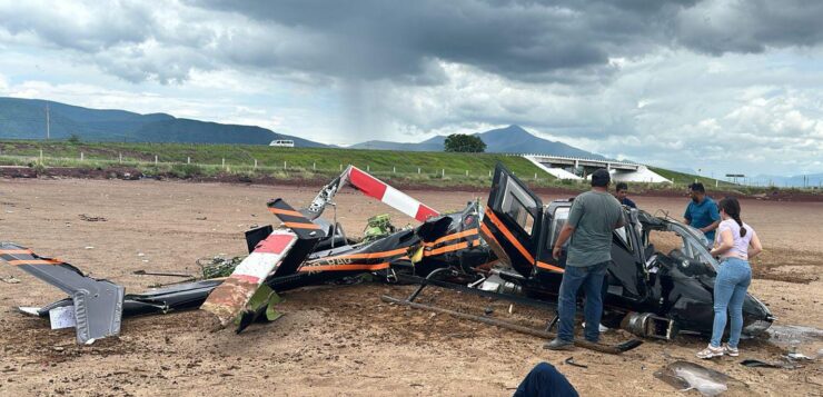 Helicopter crashes, crew lives to tell the tale