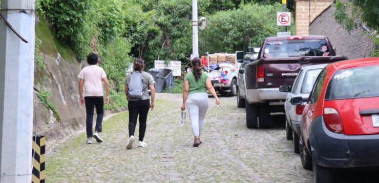 Indigenous community members protest parking fines near the Tepalo