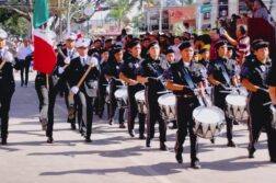 Fire Trucks, bands school ad Charros in Chapala’s Independence Day parade