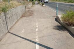 PHOTONOTE: Bike path cleared of loose gravel