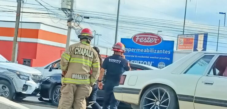 Three-vehicle collision at Walmart intersection