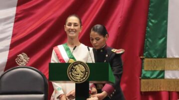 Claudia Sheinbaum receives Presidential Sash and Staff of Command