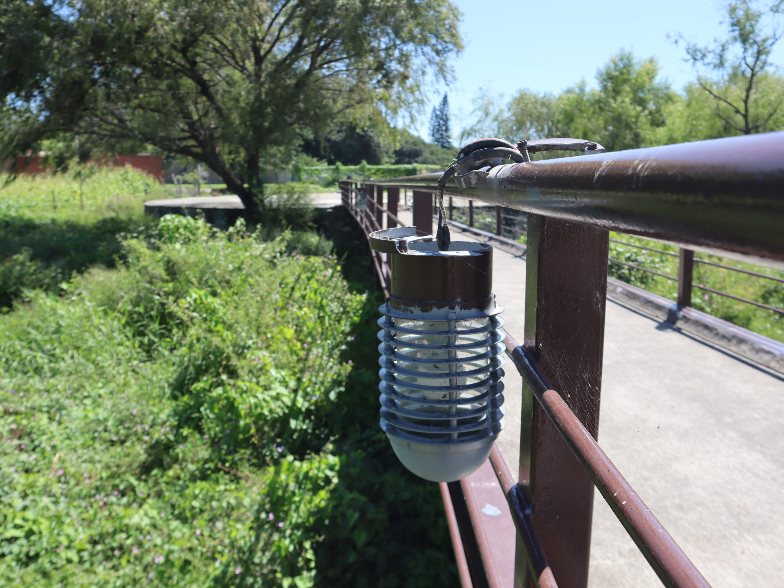 San Antonio Malecon bridge lamps vandalized