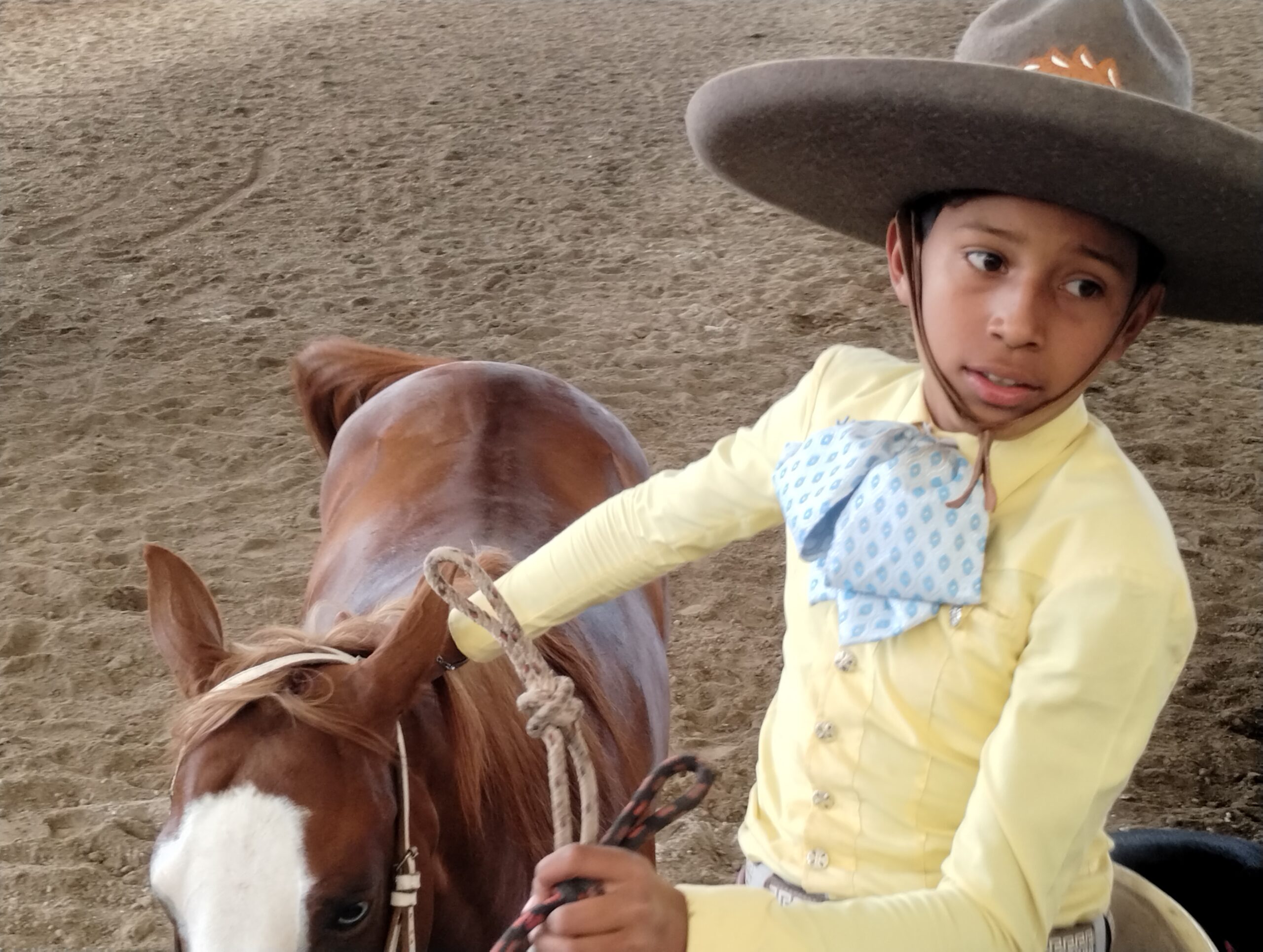 Yker Yael Casillas debuts on Rancho El Pial charrería team