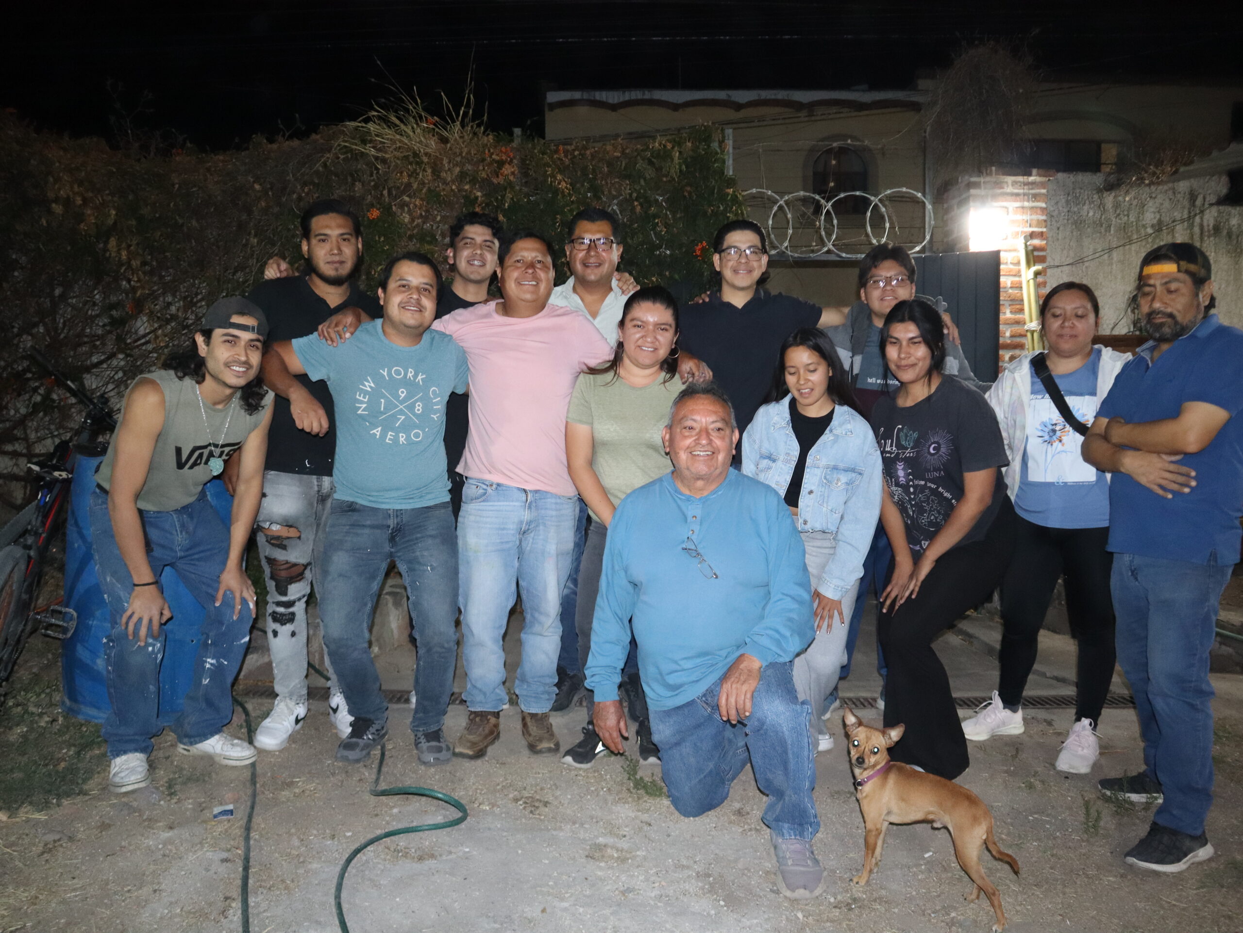 Volunteers hard at work on the annual Pasión Cristo drama