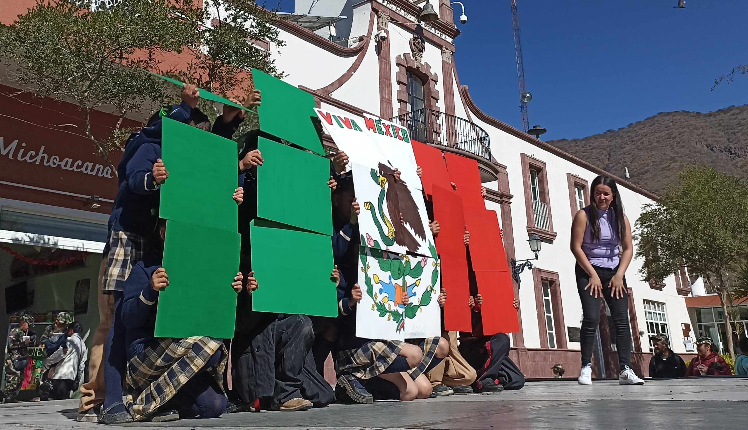 Jocotepec honors National Flag Day with student performances