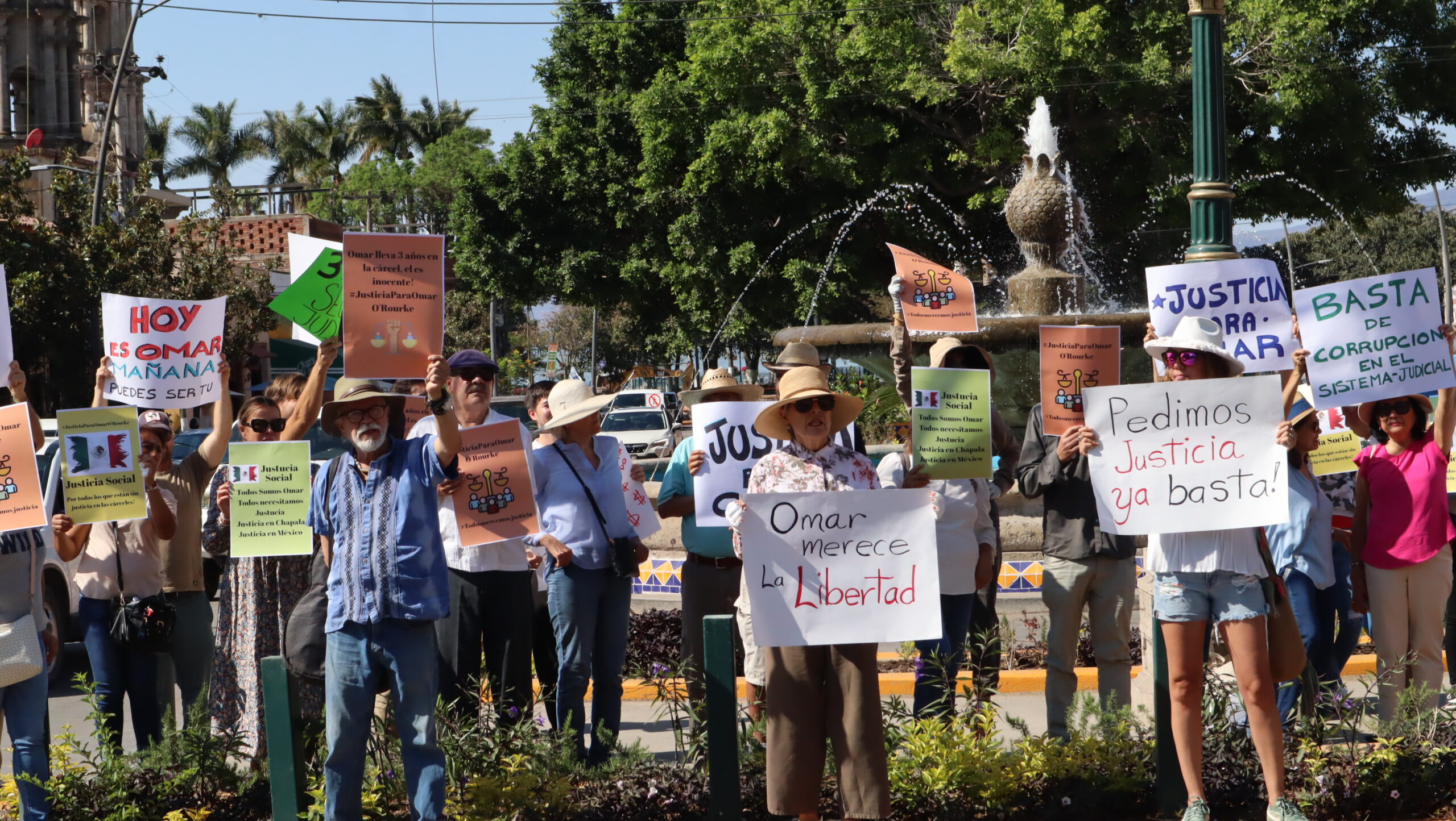 Protesters demand justice for detained businessman Omar O'Rourke Martínez
