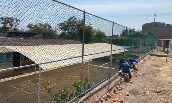 Wall between CETAC and Aurelia Flores schools removed