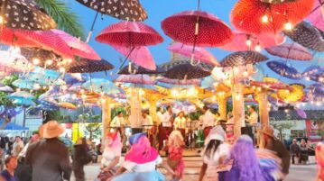 “Cielo de Sombrillas” art installation inaugurated for Santa Cruz festivities
