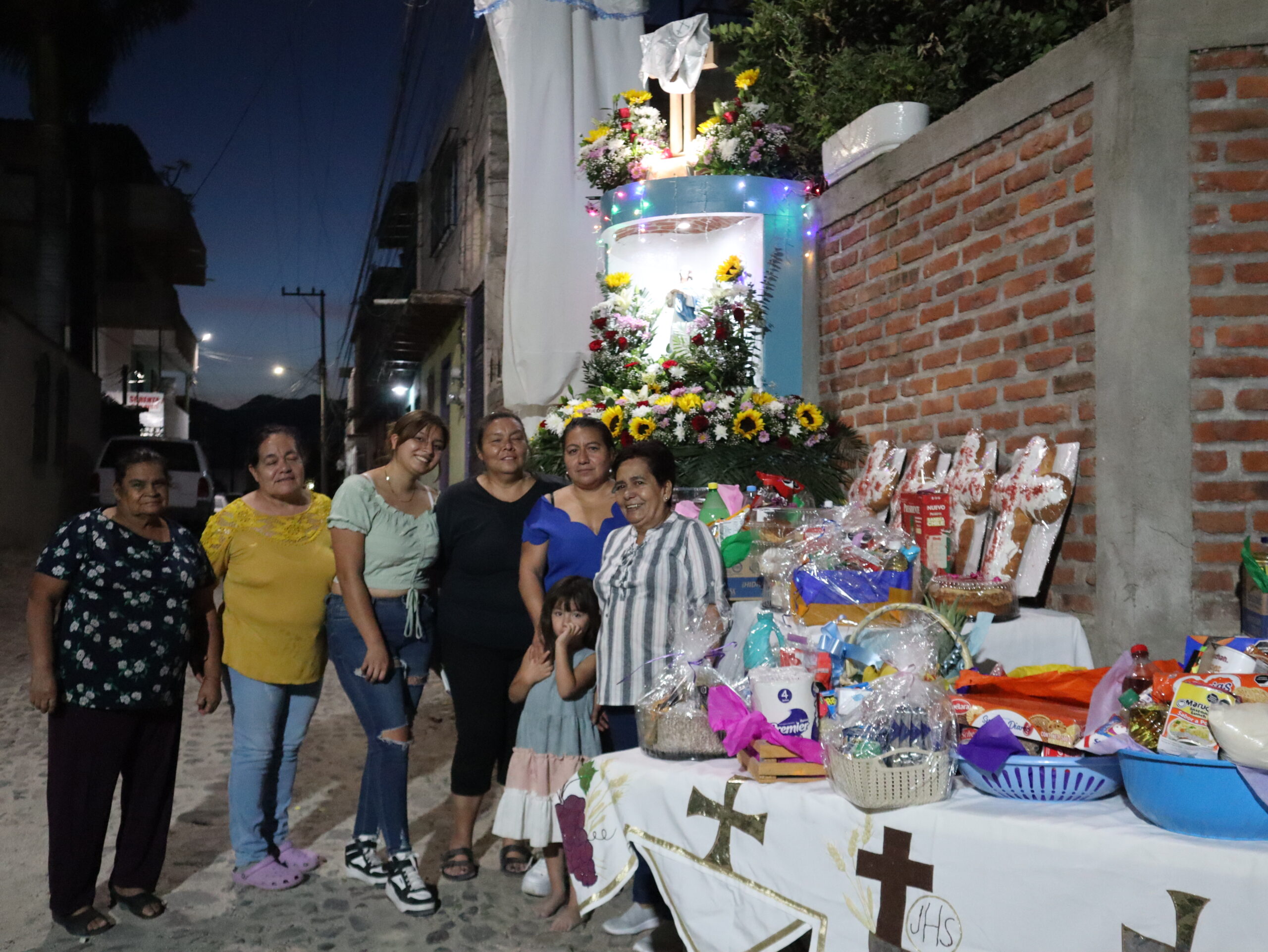 Crosses set up in San Antonio Tlayacapan for Holy Cross Day