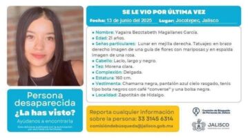 Help needed to find missing young woman in Jocotepec