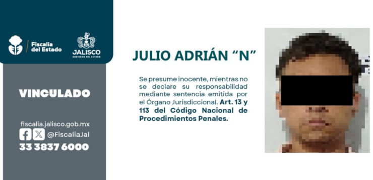 Julio Adrián charged with femicide in Ocotlán case