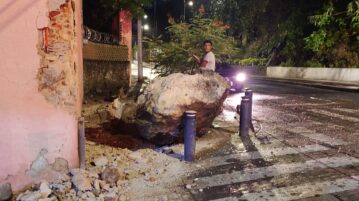 Chapala assessing risk after rockslides on Hidalgo Avenue