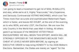 Trump threatens voting from abroad…again