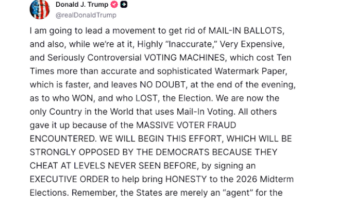 Trump threatens voting from abroad…again