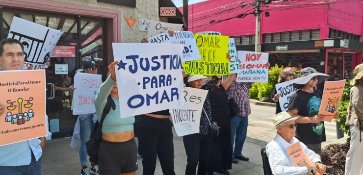 Demonstration in Chapala for Omar O’Rourke’s release