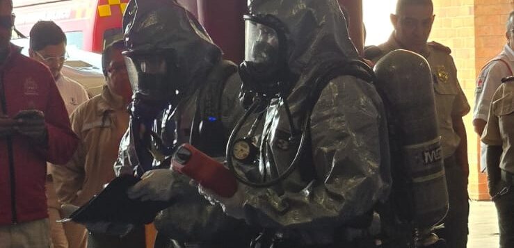 PHOTONOTE: Jocotepec firefighters receive training in terrorist emergencies