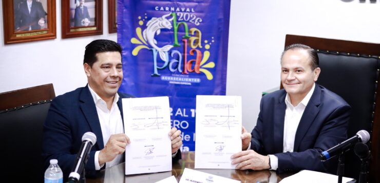Chapala and Aguascalientes sign collaboration agreement during Carnival 2026
