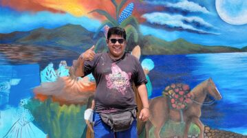 Arturo Xolo creates mural on San Antonio Tlayacapan funeral traditions