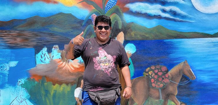 Arturo Xolo creates mural on San Antonio Tlayacapan funeral traditions