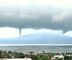 Waterspout from hillside above the lake. Photo: Elisa Moeton Heard from Facebook