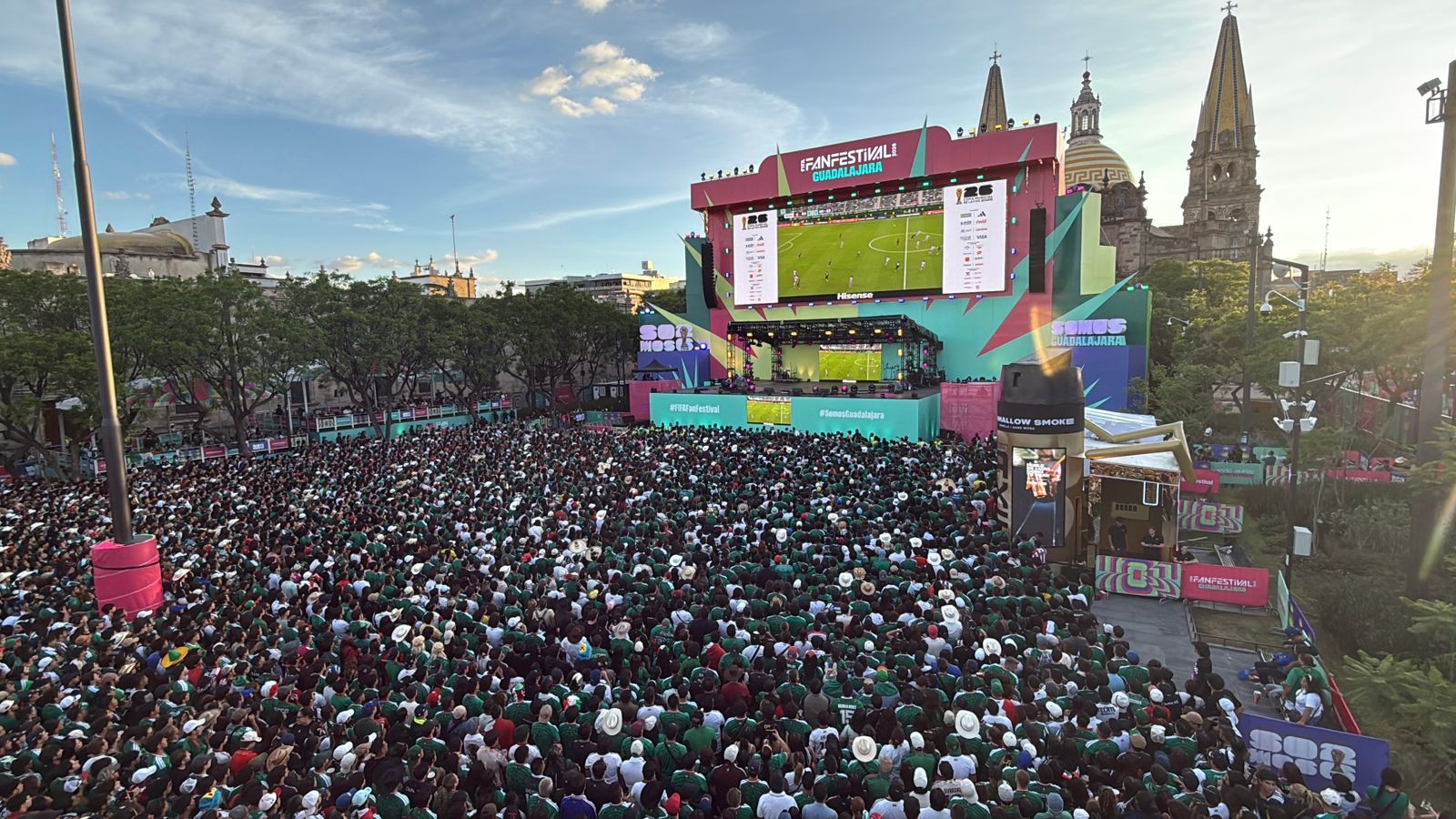 Mexico vs. South Korea match overflows Guadalajara Fan Fest