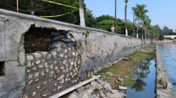 Wave damage repaired on the Ajijic Boardwalk